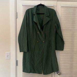 SHEIN green trench coat